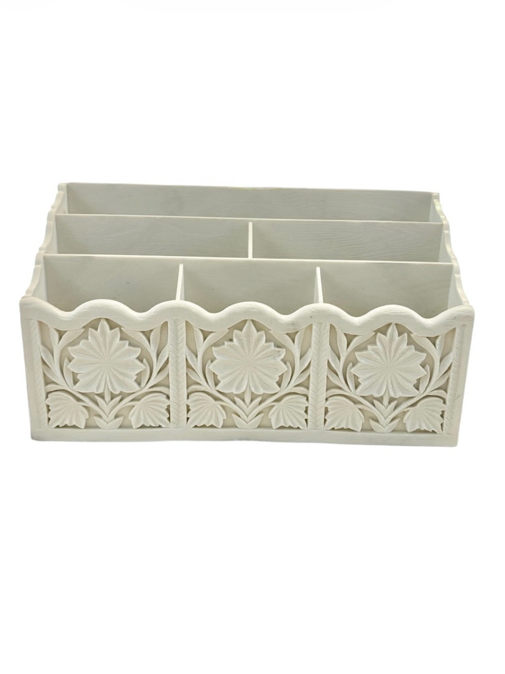 VINTAGE➕Lerner Cream Ornate Desk Organizer